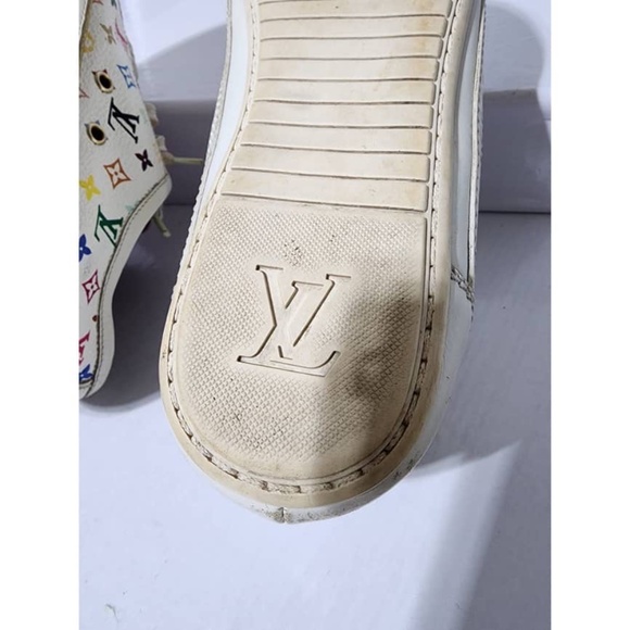 Authentic Louis Vuitton 2008 Multicolored Monogram Pattern Sneakers Size 38.5 - Picture 5 of 15